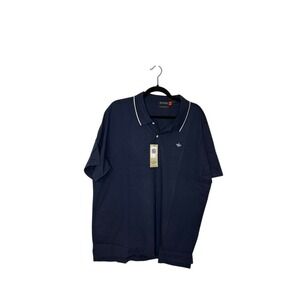 Dockers Mens XL Polo Shirt Perfect Regular Fit Quick Dry‎ Navy Blue NWT